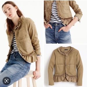 J. Crew Ruffle Chino Jacket